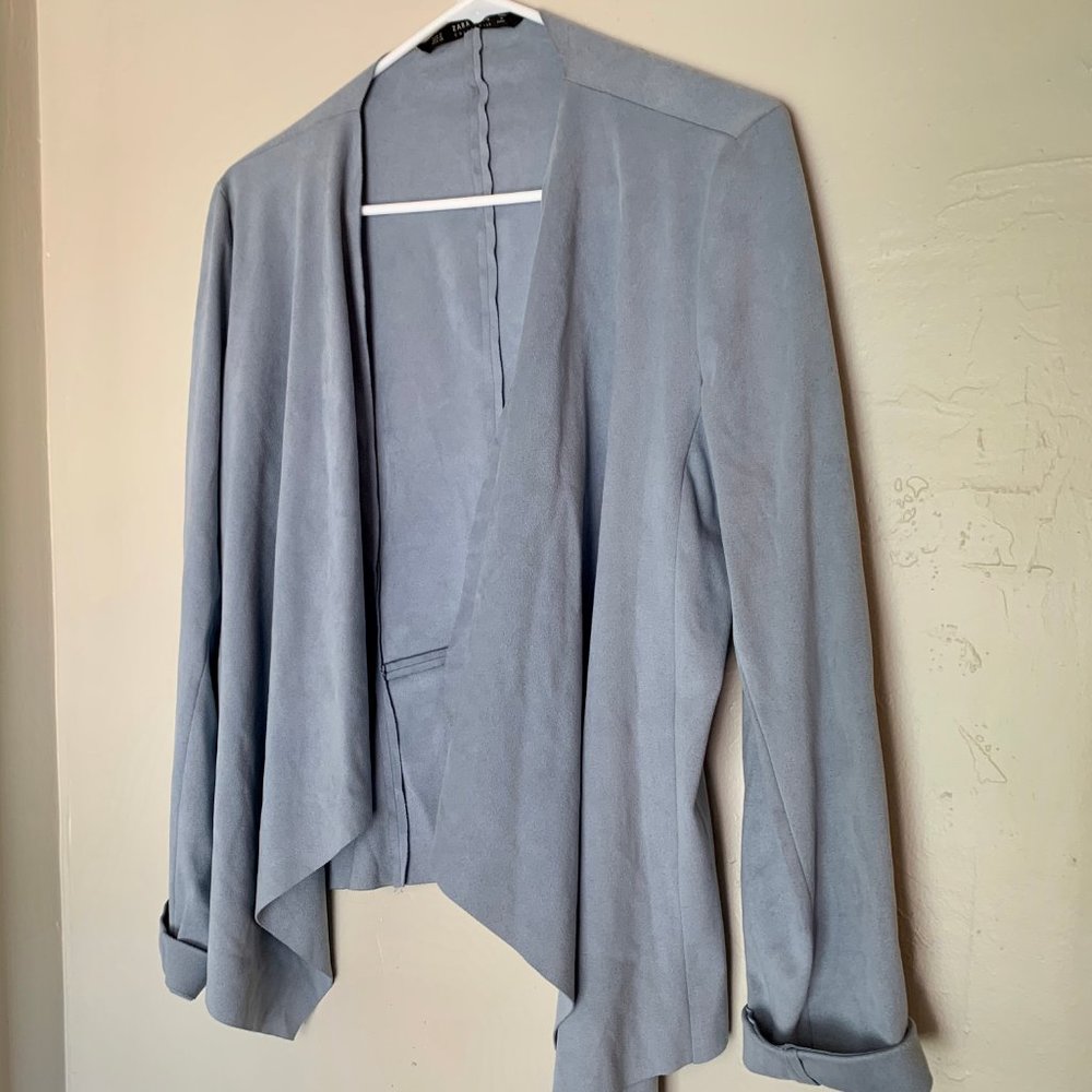 Zara Basics  grey/blue suede like jacket